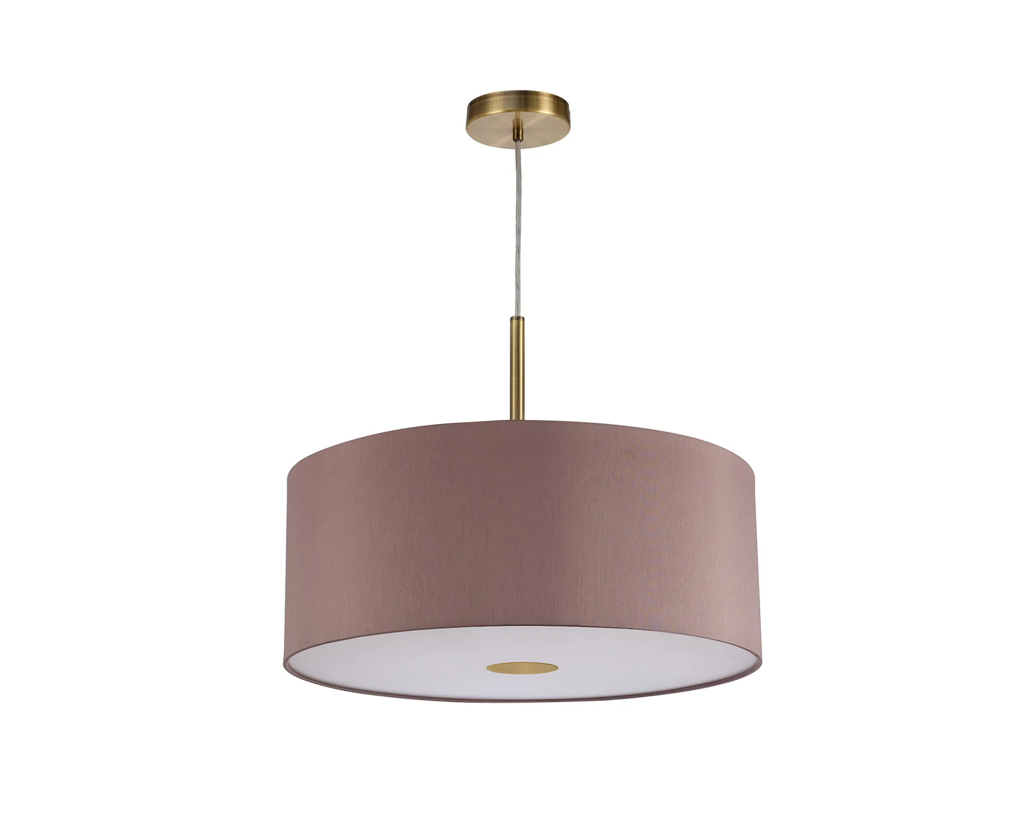 Baymont 50cm Pendant 1 Light Antique Brass, Taupe/Halo Gold, Frosted Diffuser DK0225  Deco Baymont AB TA